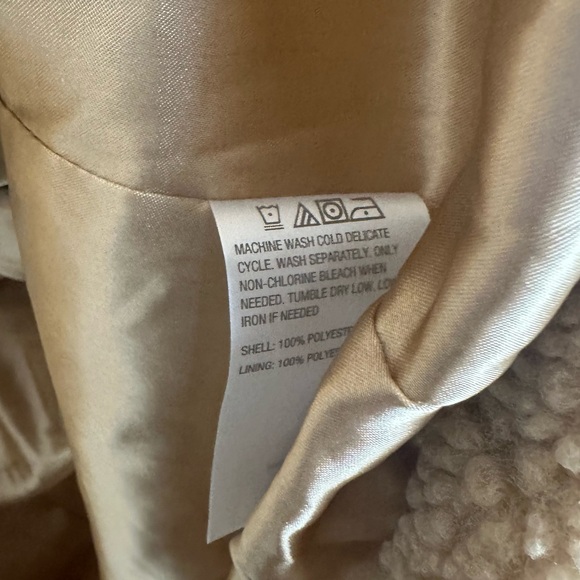 NWT NEW G by Giuliana Black Label Sherpa Fleece Teddy Coat Size L - Picture 4 of 5